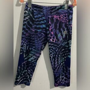 Adidas Kids' Blue and Purple Patterned Leggings